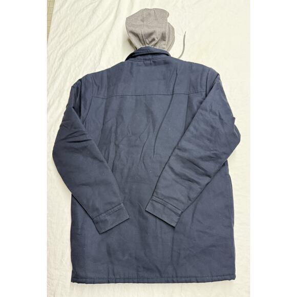 Dickies Jacket Mens Small Hooded Full Snap Quilted Workwear Painter Logo - Picture 10 of 12